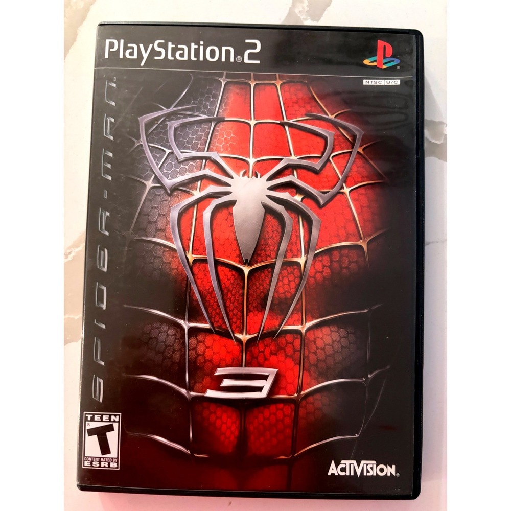 Spider-Man 3 PS2 Game Black Red Marvel Retro Sony Action Video Game